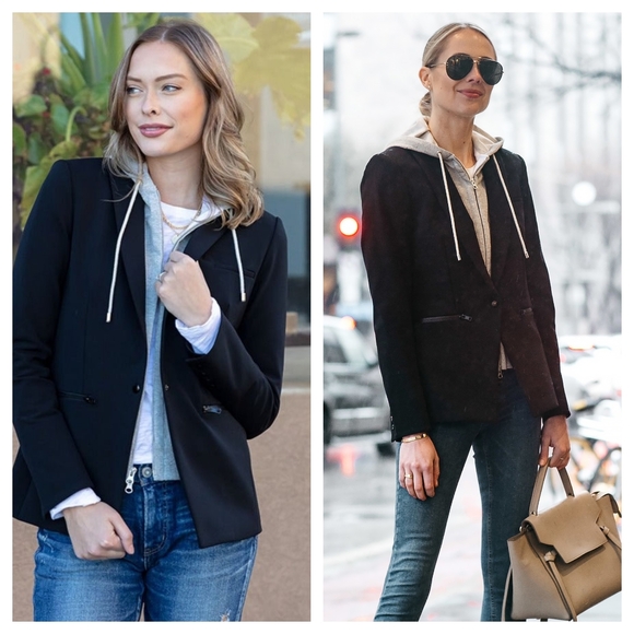 Veronica Beard Scuba Dickey Jacket Blazer Black Size 2 Stretch Tailored Classic - Picture 2 of 13